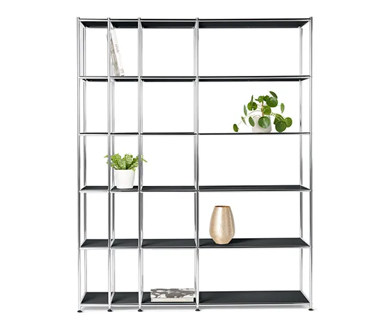 Offenes Regal Metall »CN3«, schwarz