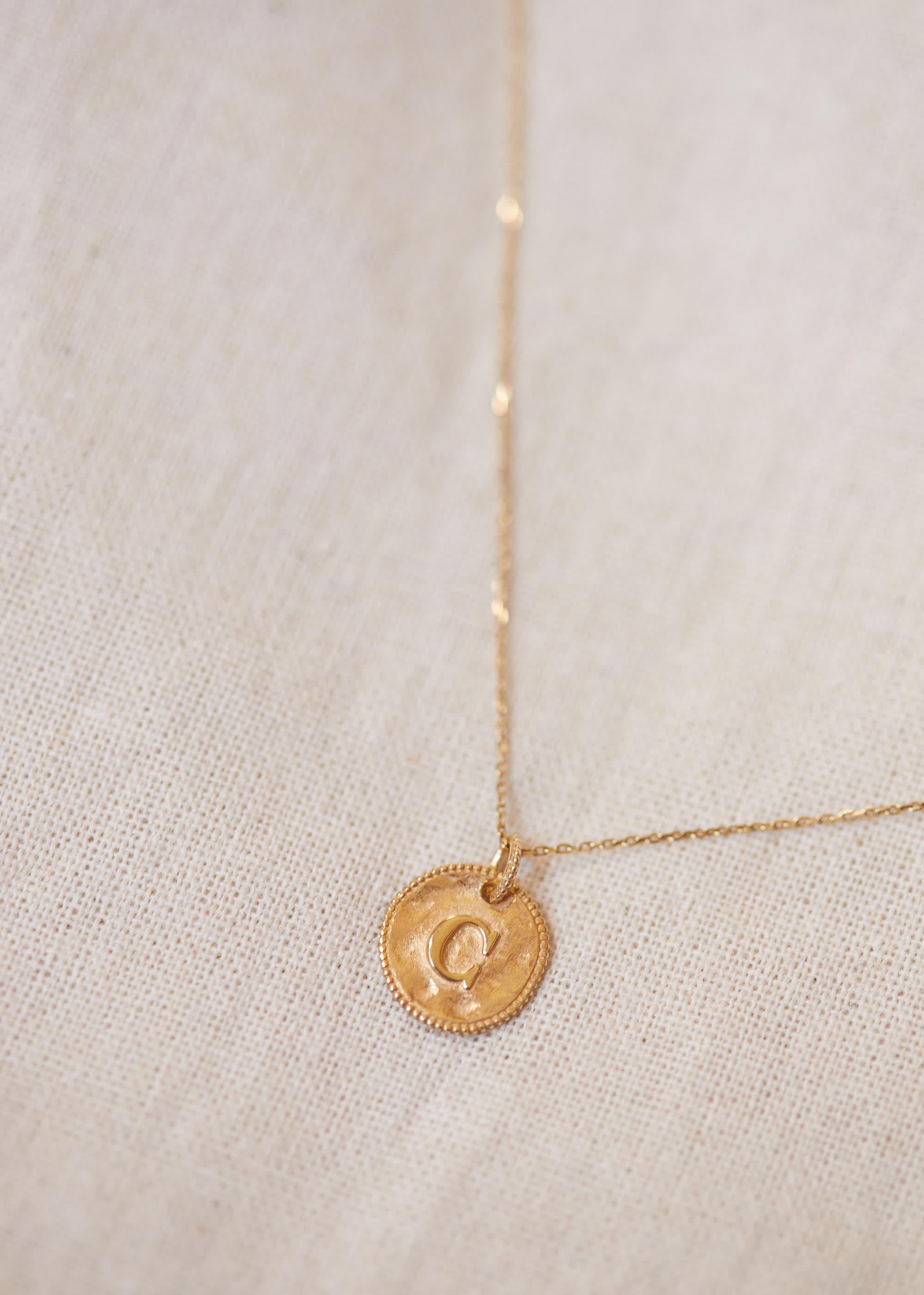 Pendentif Sara Or 9 Carats - Lettres A À H - Lettre C - E-SHOP/BIJOUX Colliers 5905824