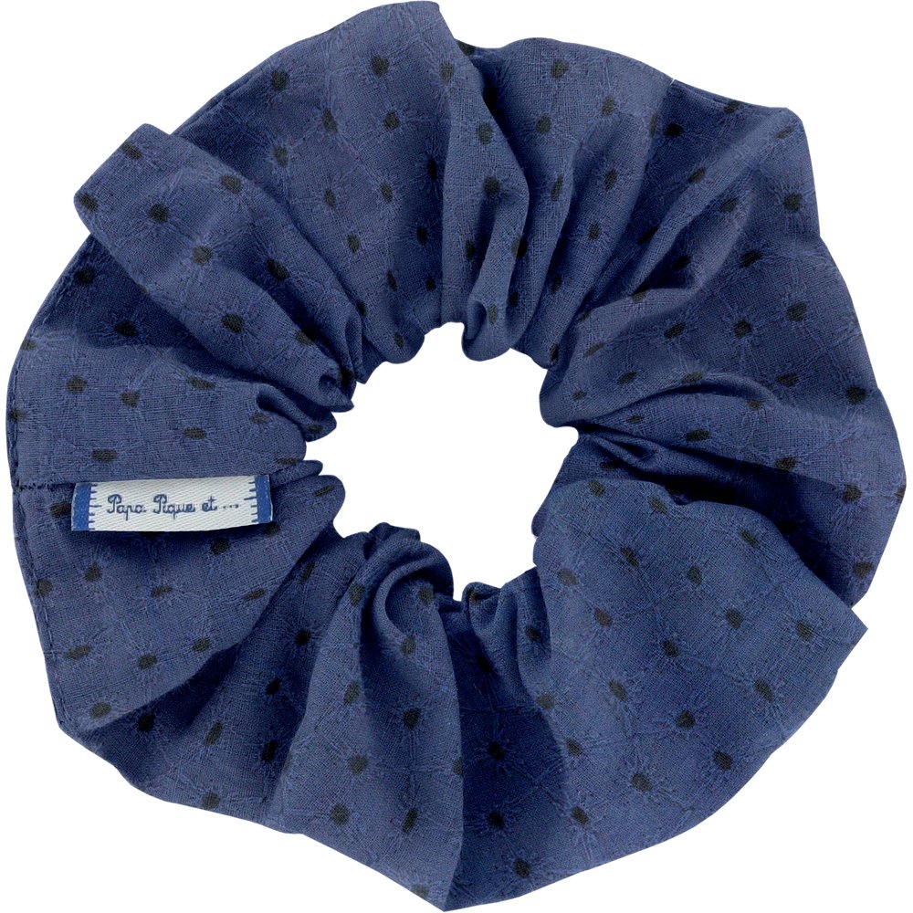 Chouchou Broderie Anglaise Marine