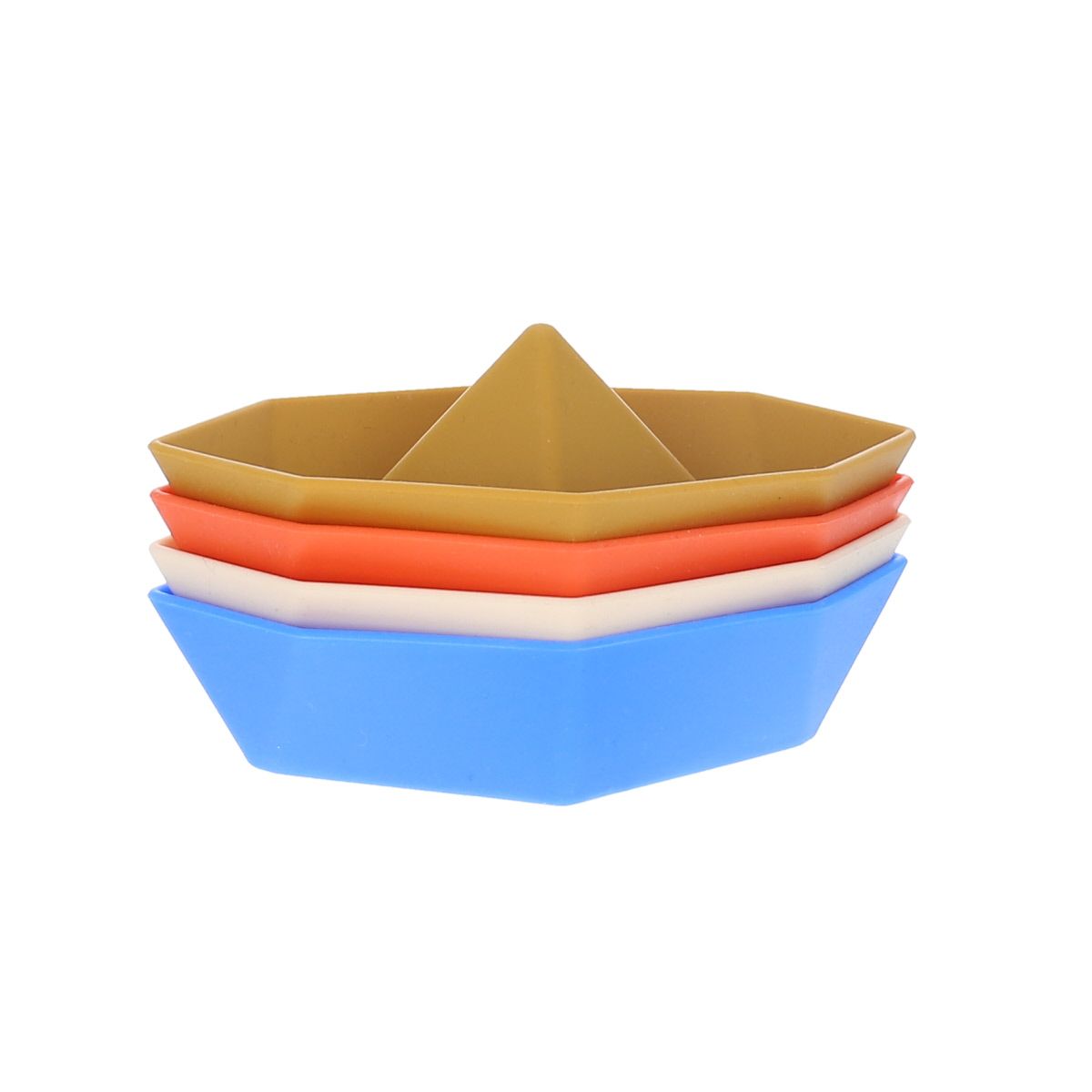 Set de 4 petits bateaux en silicone Amande