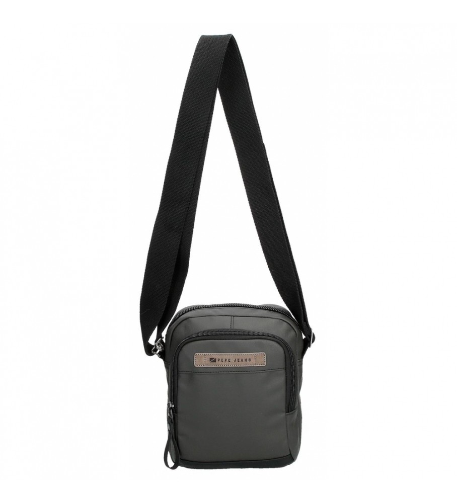 Bolsa de ombro média com dois compartimentos Pepe Jeans Truxton cinza