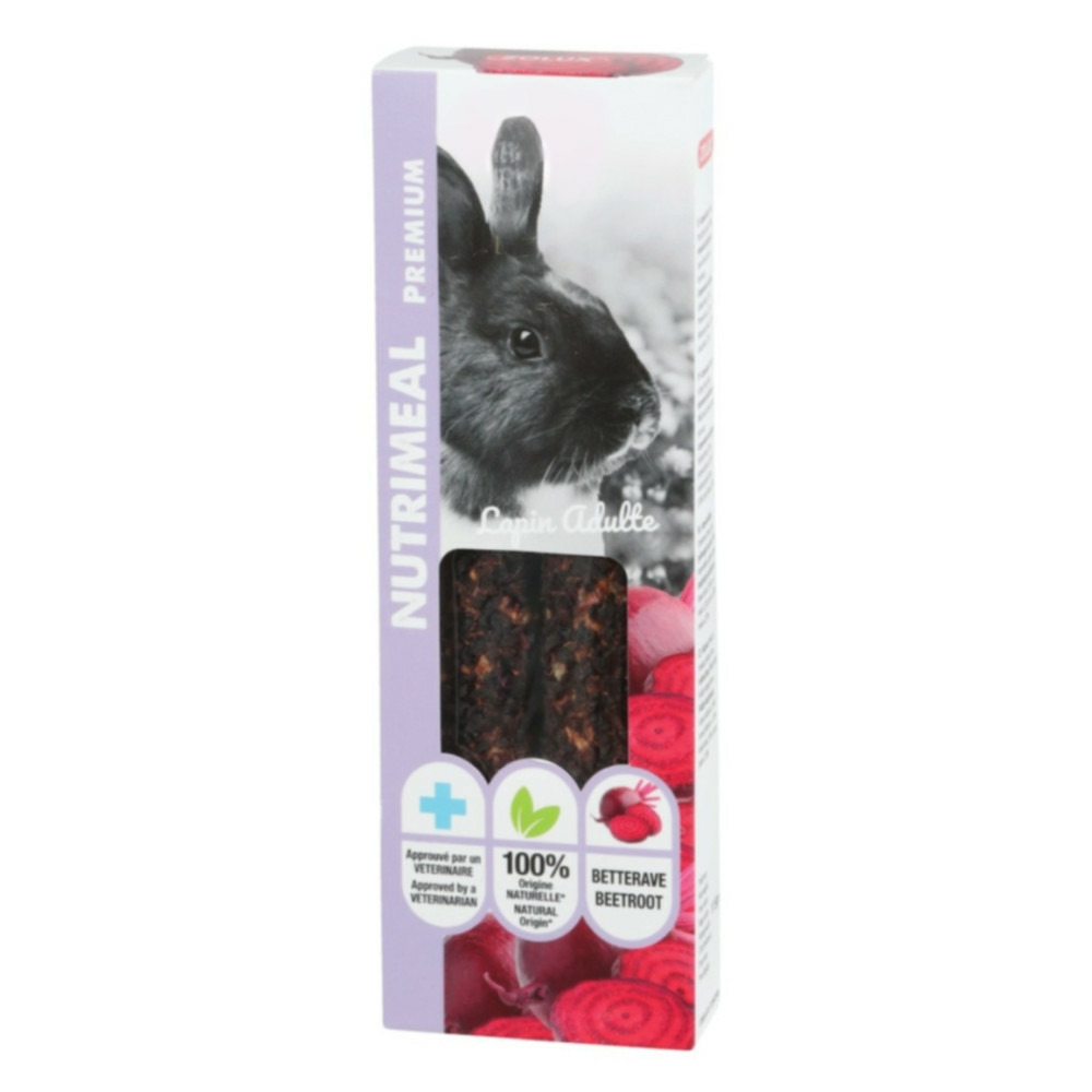 Friandises 2 sticks premium betterave pour lapin adulte , pour lapin
