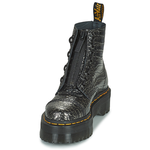 Dr. Martens - SINCLAIR GUNMETAL WILD CROC EMBOSS - Noir