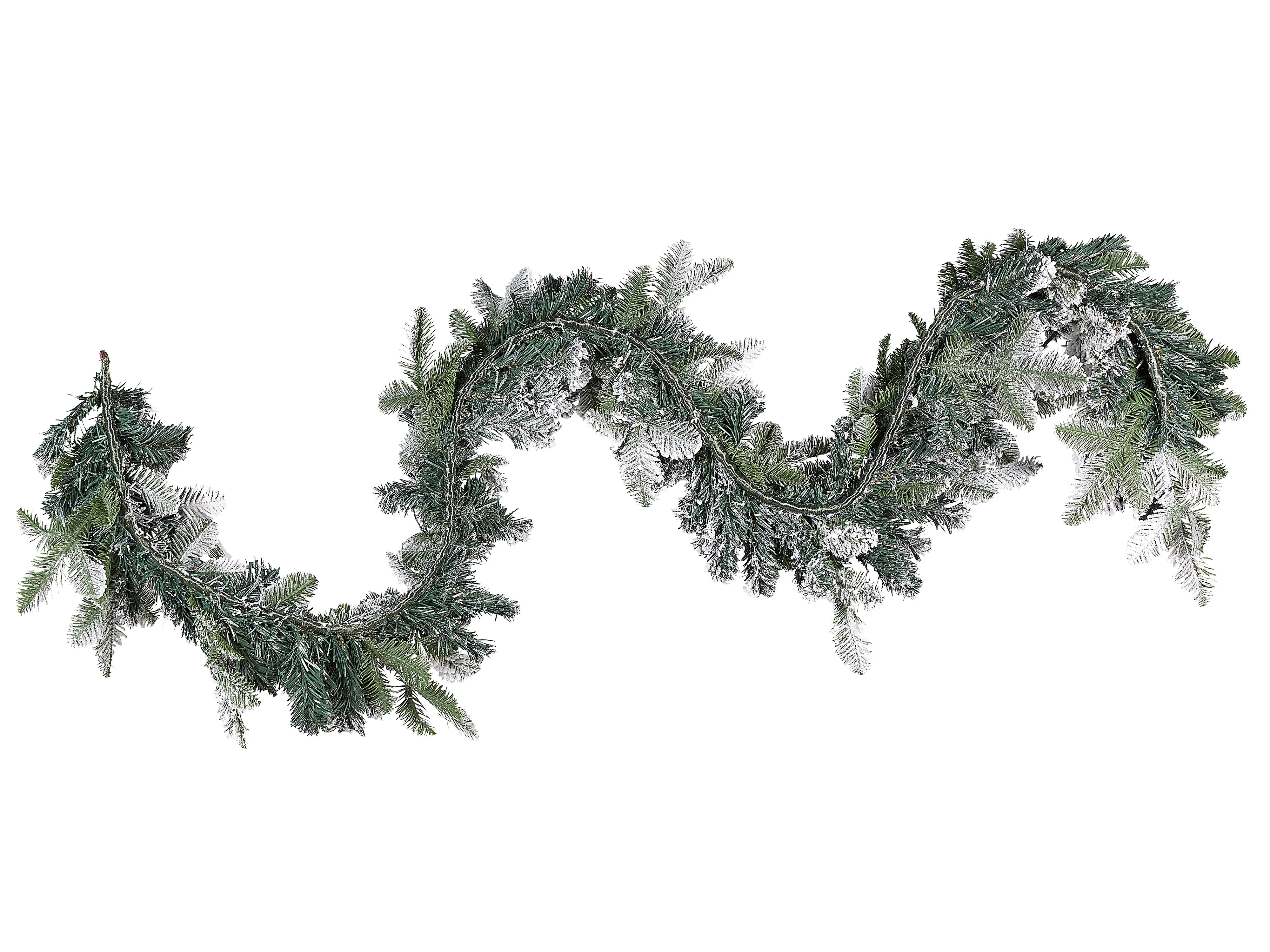 Besneeuwde kerstguirlande LED SUNDO 270 cm Wit