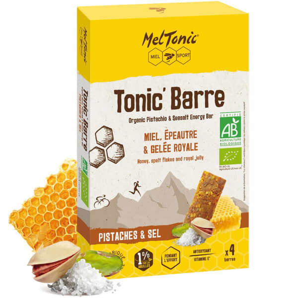 Barres énergétiques MELTONIC TONIC BARRE BIO PISTACHES & FLEUR DE SEL ETUI X4