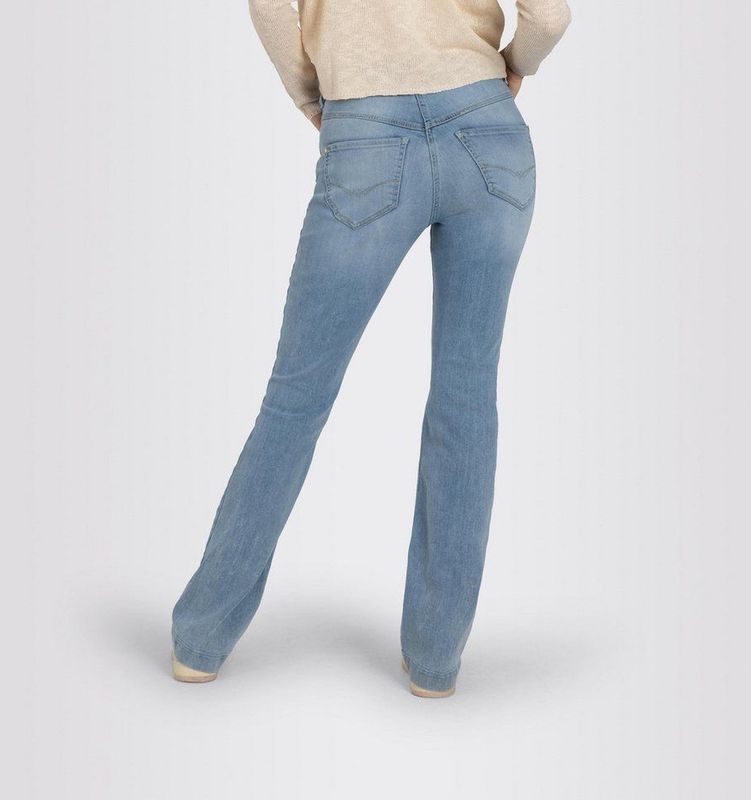 MAC - Bootcut Flare Jeans - Blauw - Katoenmix