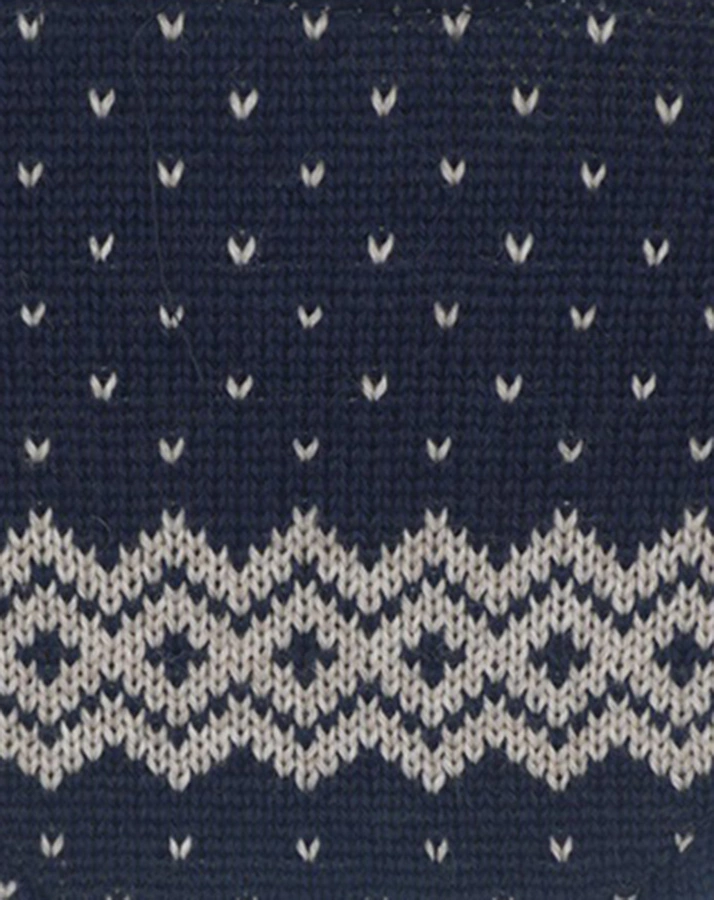 Strick-Dreieckstuch BABY in navy/buchemeliert