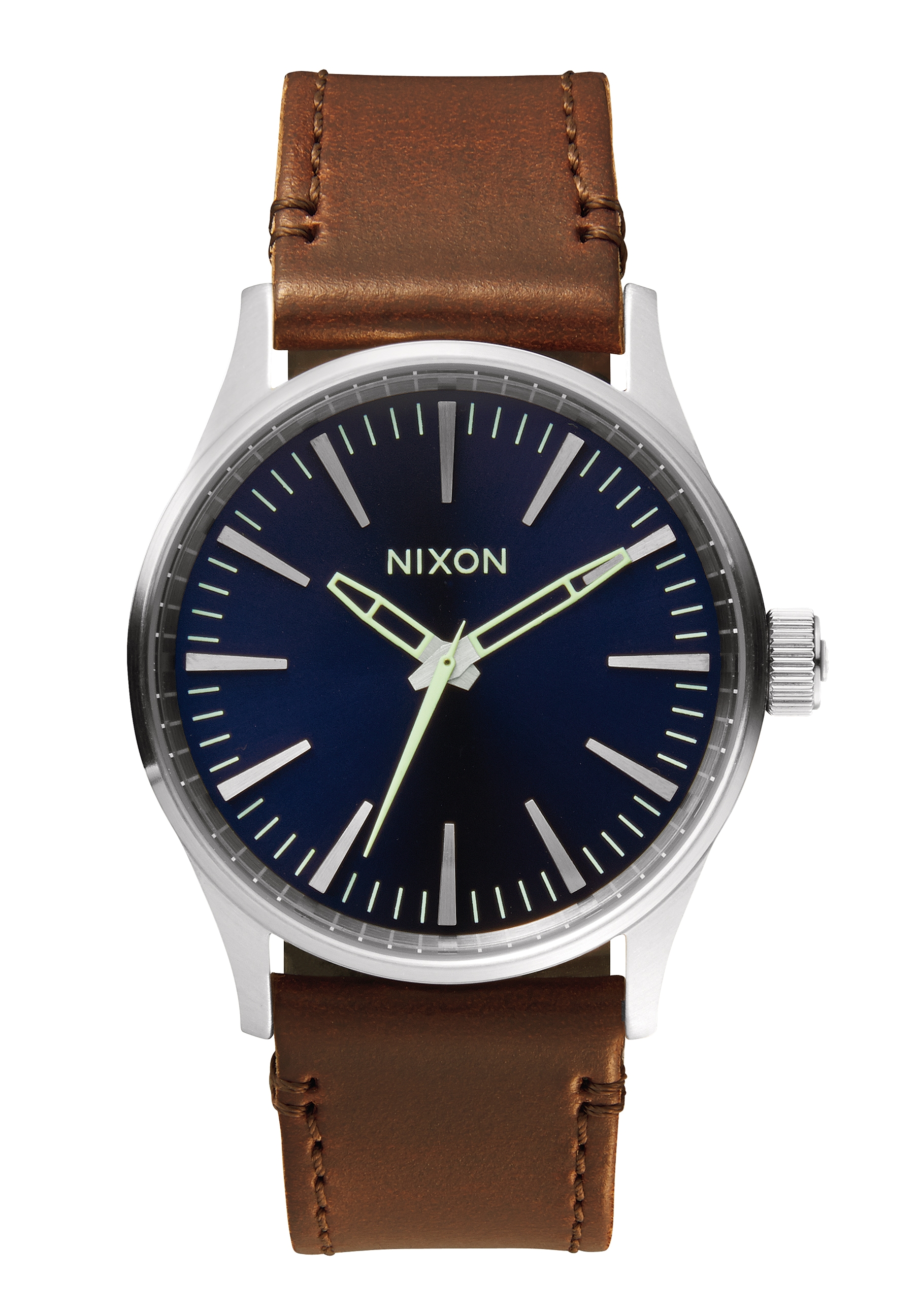 Nixon The Sentry 38 Leather Blue / Brown A3771524