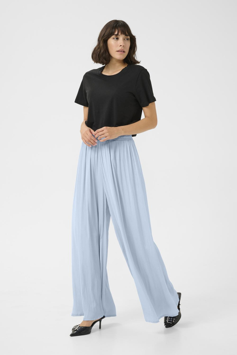 Kaffe blauwe dames broek