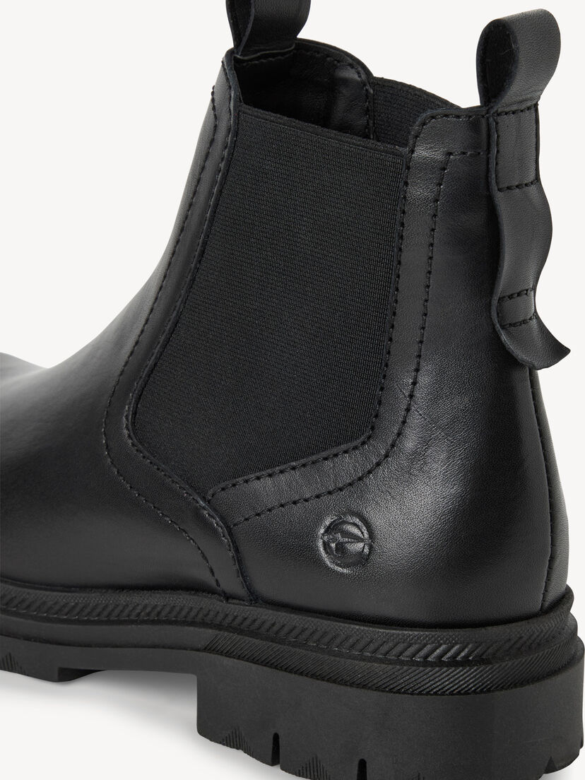 Leren Chelseaboot - zwart