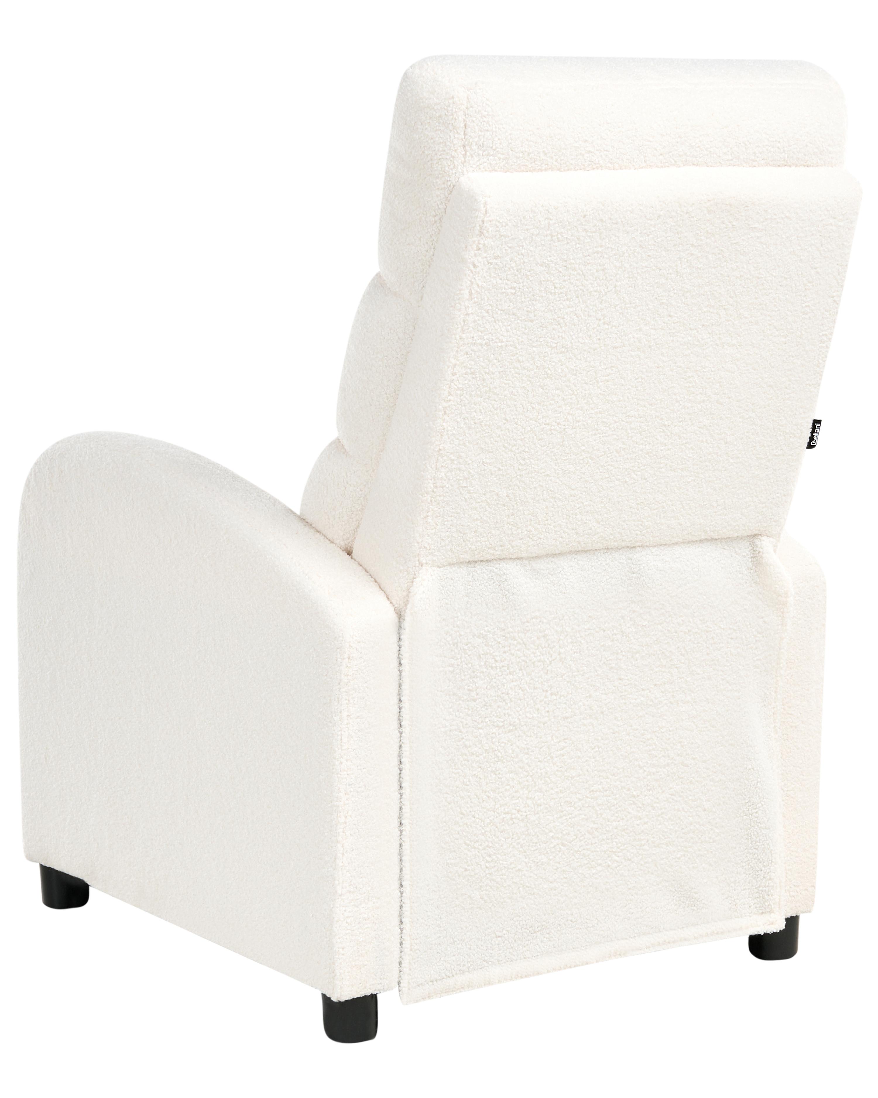 Relaxfauteuil OTUS inclusief voetensteun Bouclé Gebroken wit