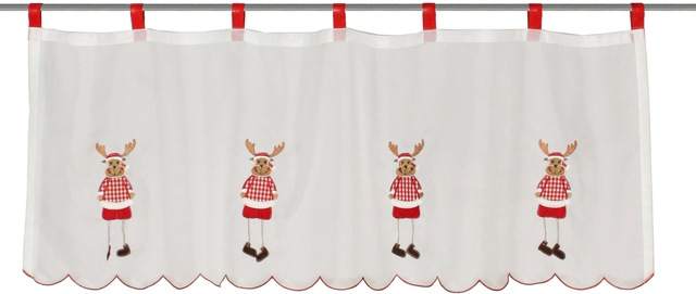 HOME WOHNIDEEN Scheibengardine »RUDOLF« Schlaufen 1 Stk. tlg. HxB: 45x120