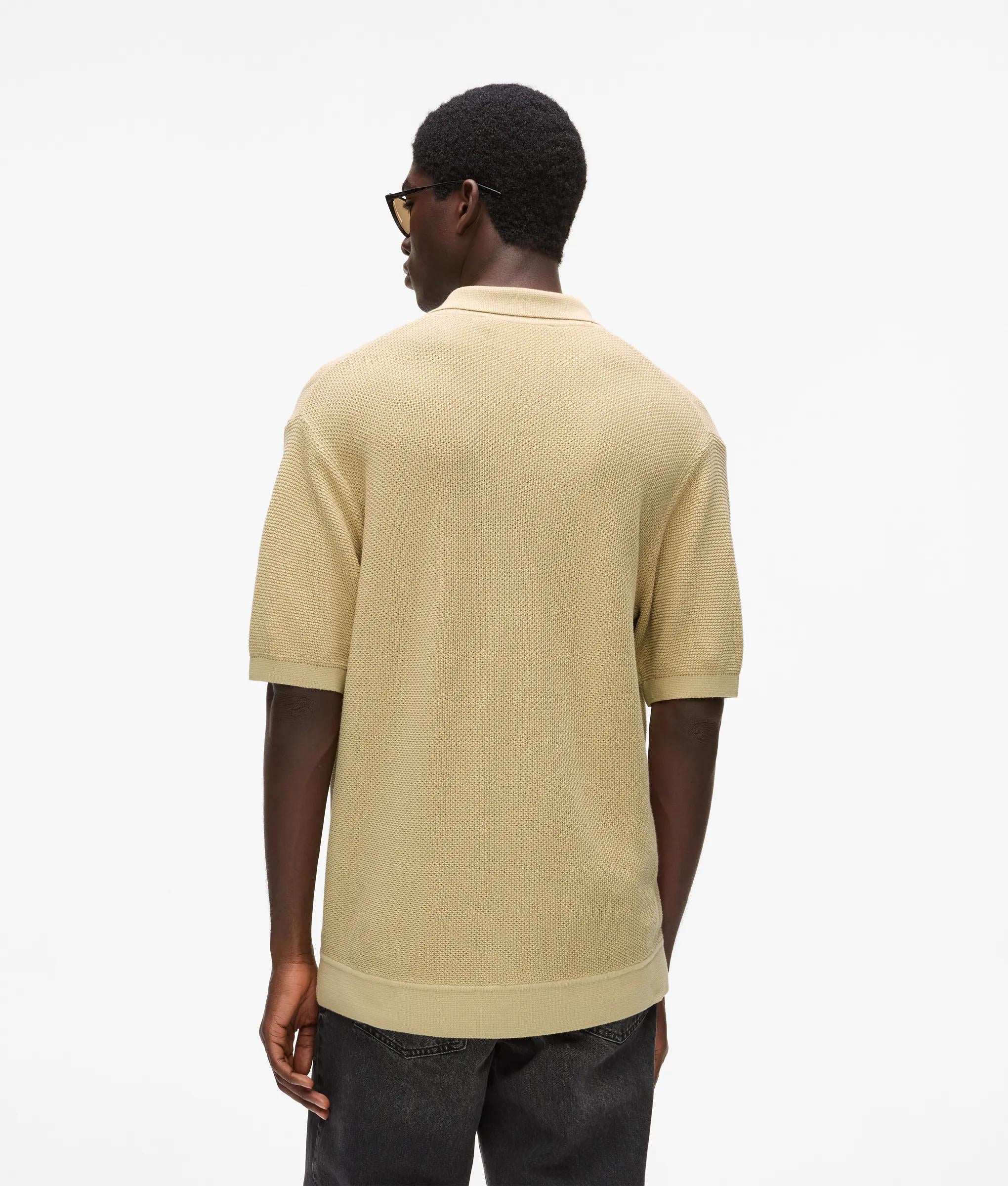 Gebreid poloshirt met korte mouwen