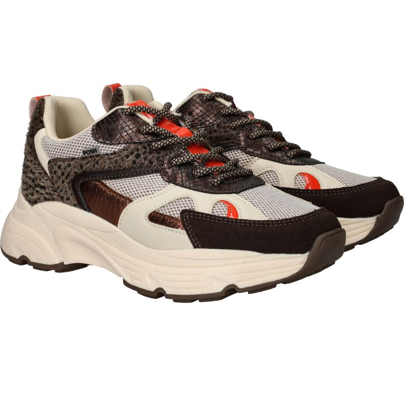 POSH by Poelman Sneakers Bruin Dames