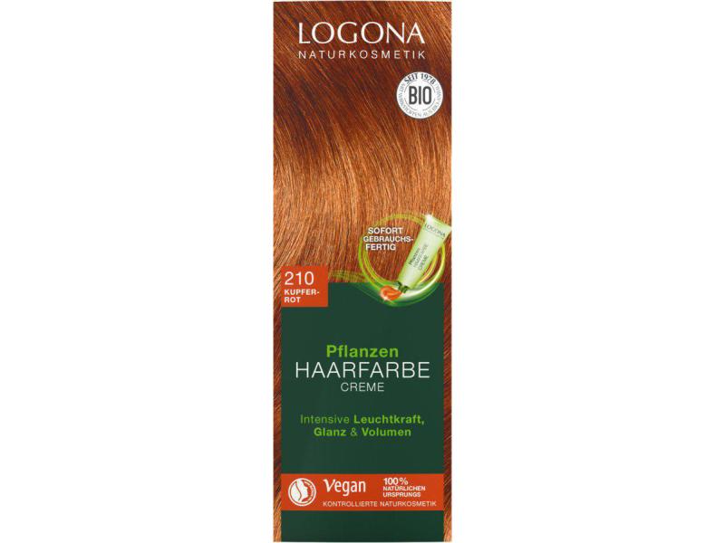 Logona Haarcoloration PHF 210 Kupferrot 150 ml Haarfarbe-Creme natürlichen Ursprungs