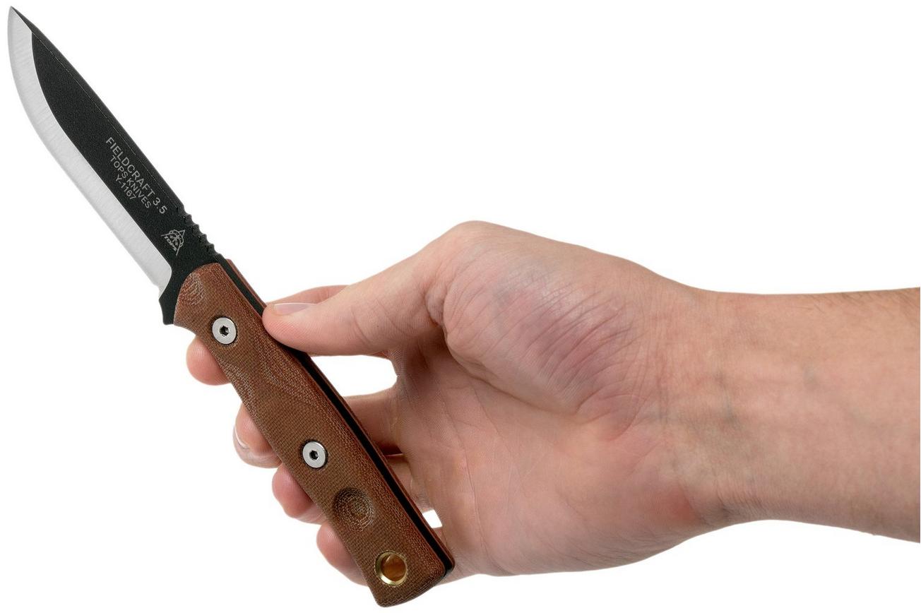 TOPS Fieldcraft 3.5 Mini BROS, Brown Micarta MBROS-01 bushcraftmes