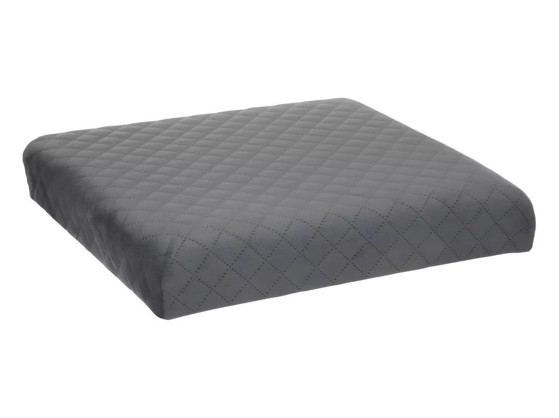 2 en 1 Pouf et Coffre de rangement en velours Gris 31 x 31 cm