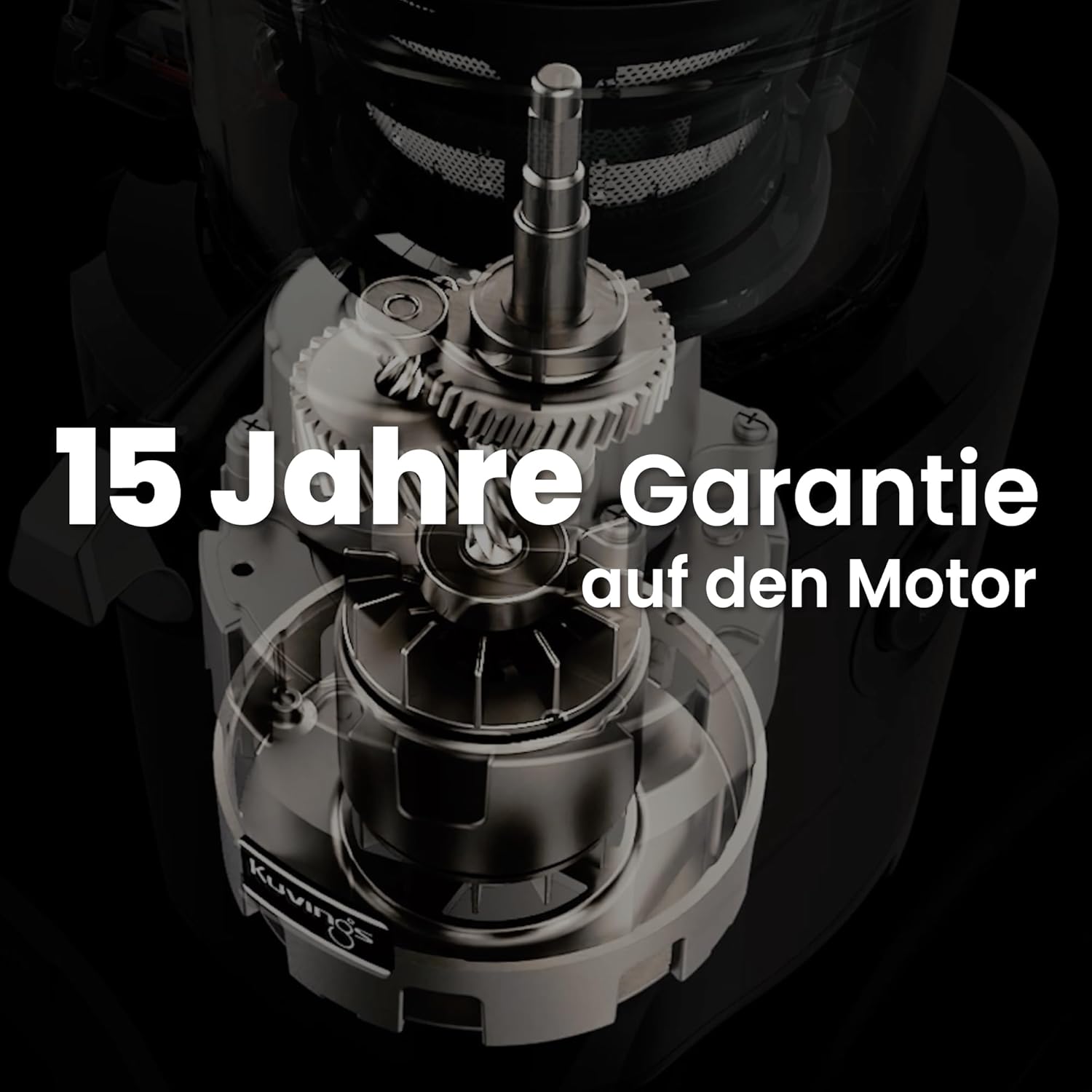 Kuvings | Entsafter | REVO830 | Slow Juicer | Doppelte Einfüllöffnung | automatisches Schneidesystem | inkl.Smoothie & Sorbet Filter Set | Mattschwarz_KSP-2478CE (Matt White)