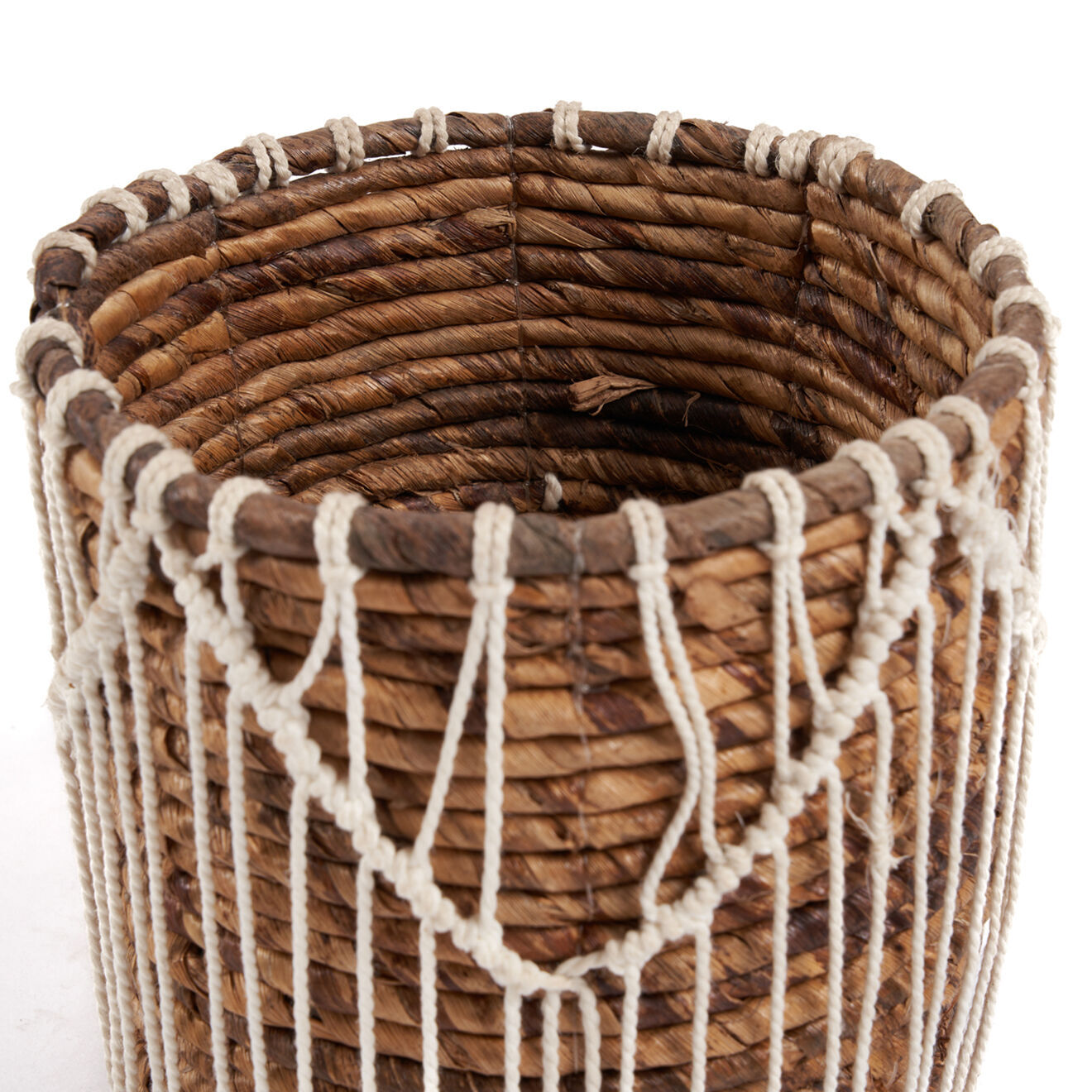 Bazar Bizar Panier Macra-mazing Basket  marron/blanc - D.17xH.19 cm