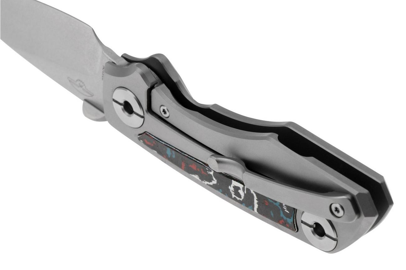 Real Steel Delta 2600, 7101NB, Stonewashed S35VN, Titanium Nebula Fatcarbon Inlay, zakmes