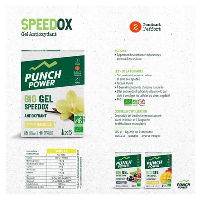 Punch Power Bio Gel SPEEDOX - Mangue - Lot de 40
