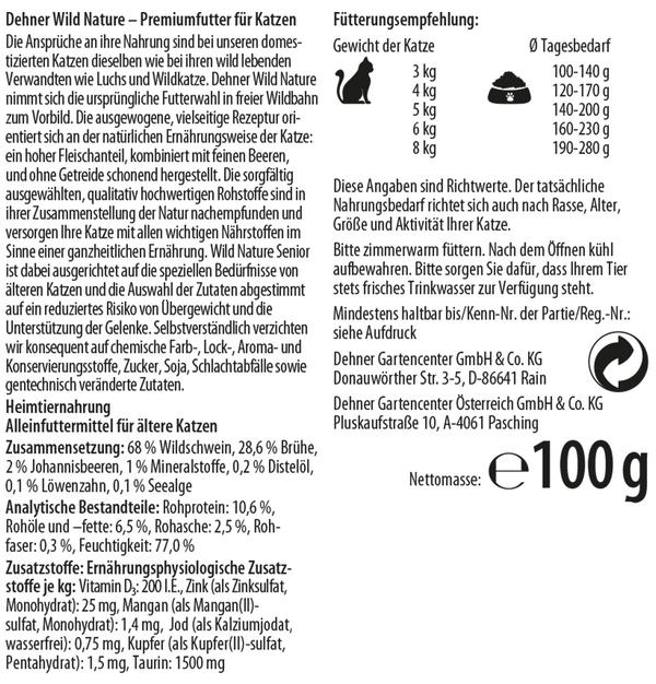 Dehner Wild Nature Nassfutter für Katzen