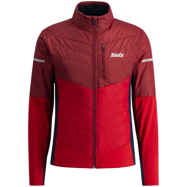 Veste ski de fond SWIX DYNAMIC HYBRID INSULATED JACKET RHUBARB RED/SWIX RED
