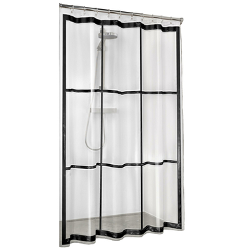 Sealskin douchegordijn brix 180x200cm zwrt/trans