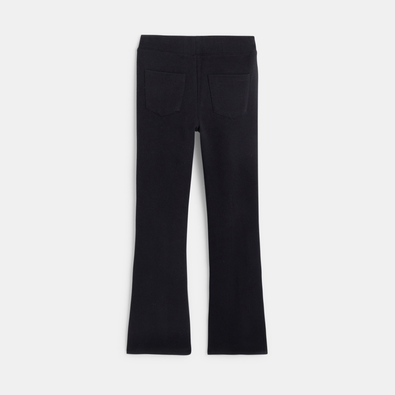 Legging coupe trompette noir fille