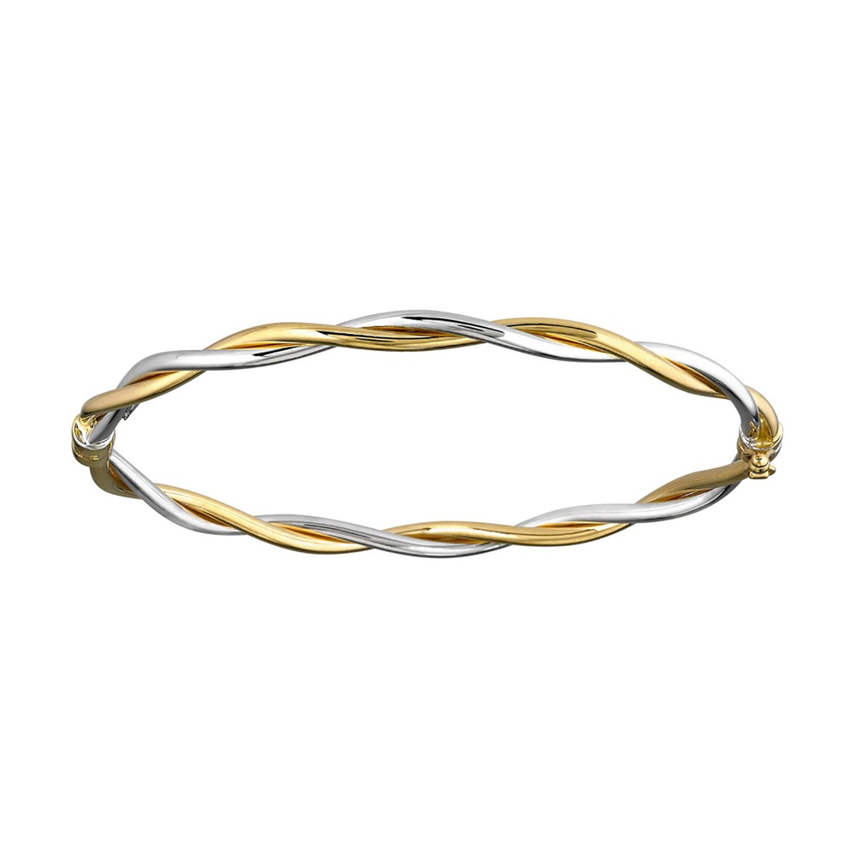 Bracelet jonc Brillaxis or bicolore 1 carats