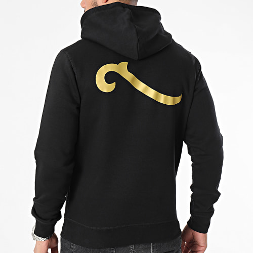 Sweat Capuche Wave Noir Doré