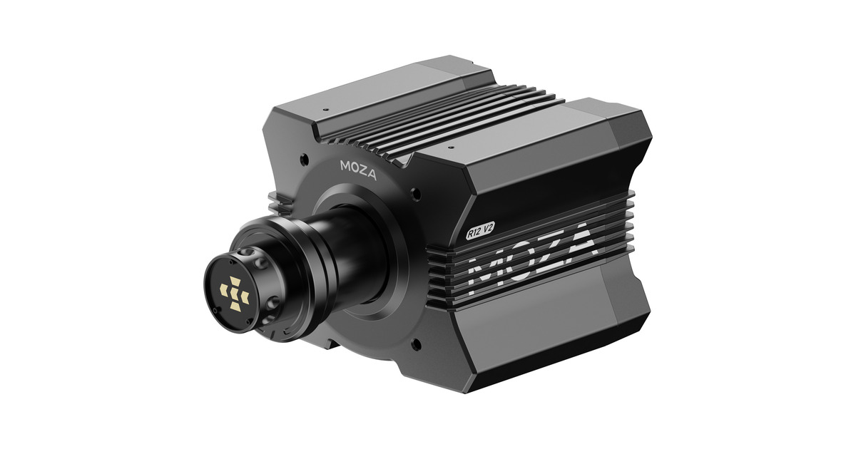 MOZARS V2 stuurwiel + R12 V2 stuurbasis + SR-P Pedal Set (Throttle + Brake) Bundel  (Zwart, Basis, stuur en pedalen)
