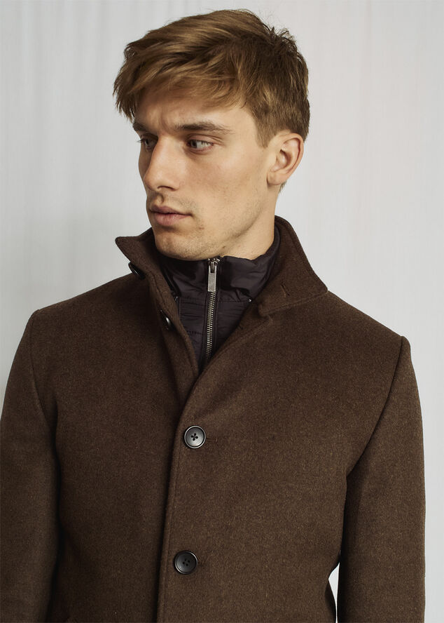 Bruun & Stengade BS Ontario Slim Fit Coat Brown