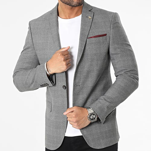 Veste Blazer Gris Anthracite Chiné
