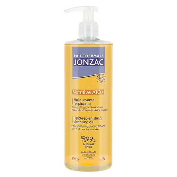 Óleo de Limpeza Nutritivo Orgânico para Reposição de Lipídios Jonzac Thermal Water AP+ 500ml