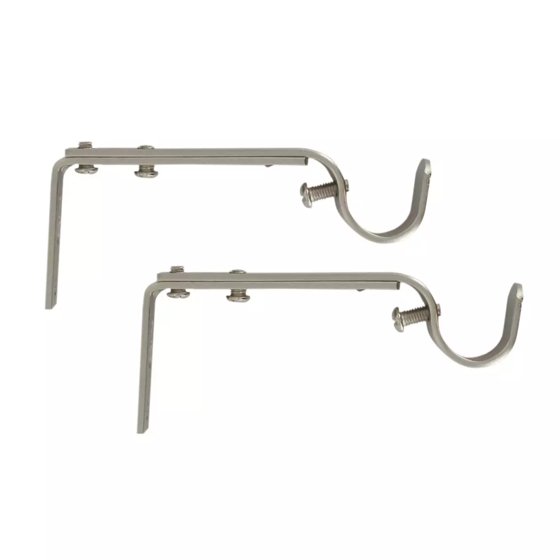 Lot de 2 supports tringles extensibles (L110 - L150/ D20 mm) Jim gouttière Argent