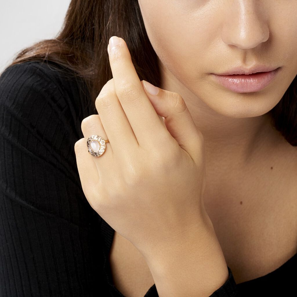 Bague Linna Plaqué Or Jaune Pierre De Lune