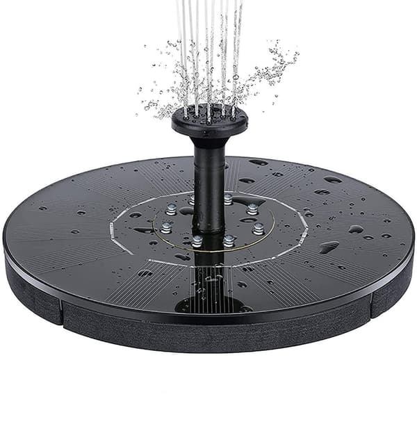 INF Vannfontene drevet av solenergi 18 cm med fargerik LED-belysning