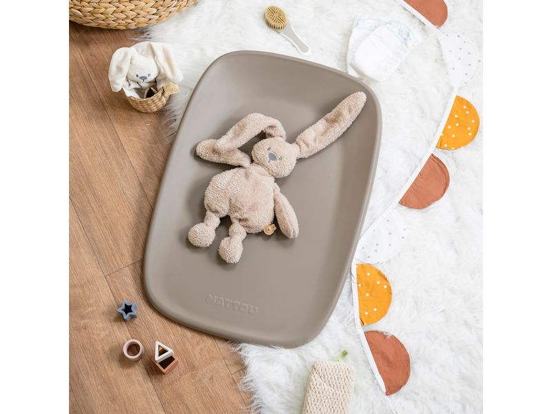 NATTOU Wickelplatte Softy Taupe 70 x 48 cm Weiche Wickelauflage