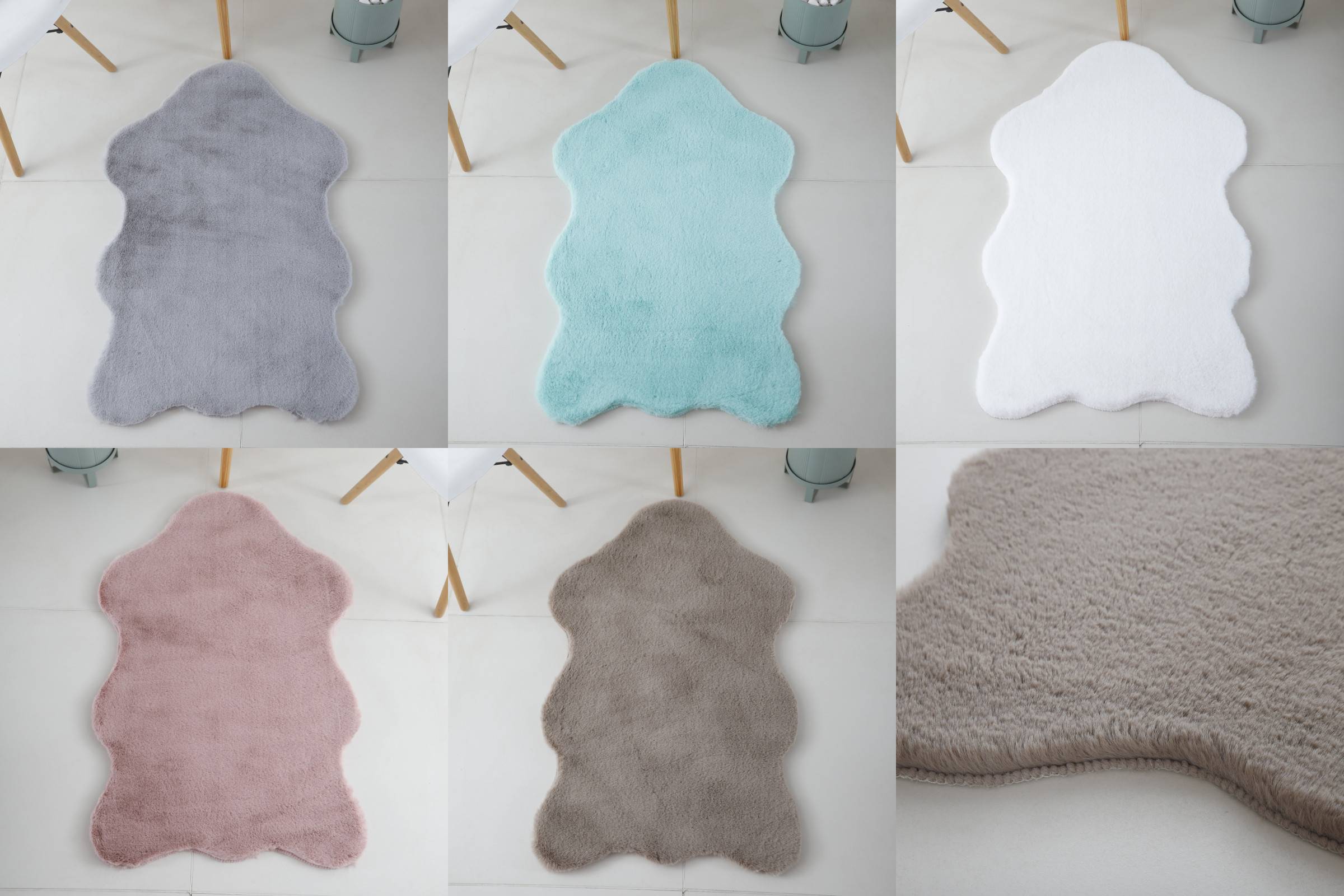 Teppich, Super Weich, Kunstfell, Flauschig, Waschbarer Kinderzimmer, Babyzimmer