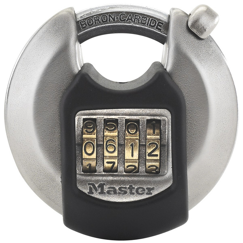 Master Lock discusslot 70mm breed, achthoekige beugel, weerbestendig met cijferslot