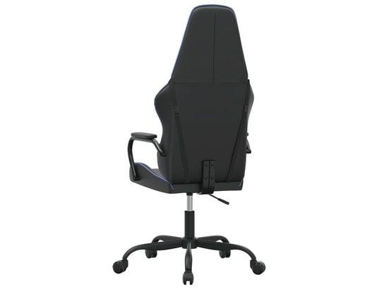 VIDAXL - Fauteuil de bureau Chaise de jeu de massage bleu et noir similicuir