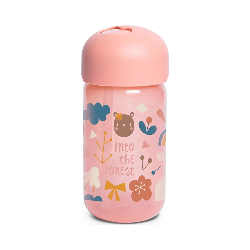 Tasse à paille 18+ mois 340 ml - Forêt Rose