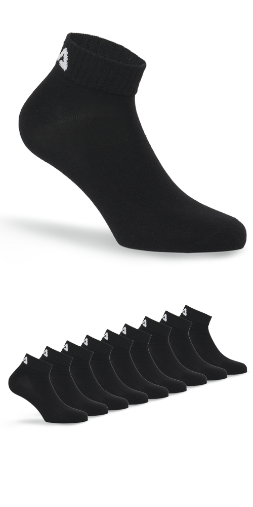 Fila Kurzsocken »UNISEX QUARTER PLAIN SOCKS« 9 Paar tlg. mit klassischem Logo