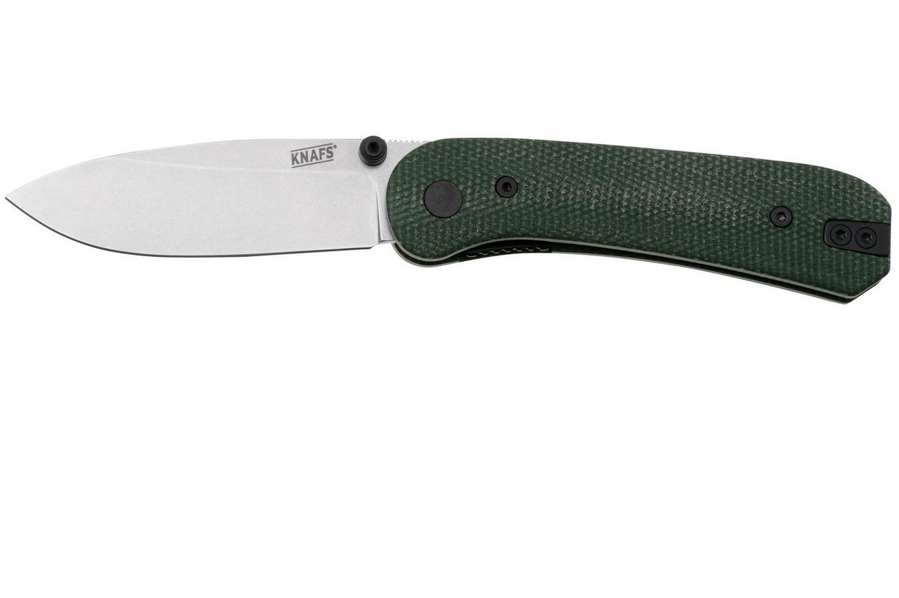 KNAFS Lander, KNAFS-00156, 14C28N, Contoured Green Canvas Micarta, zakmes