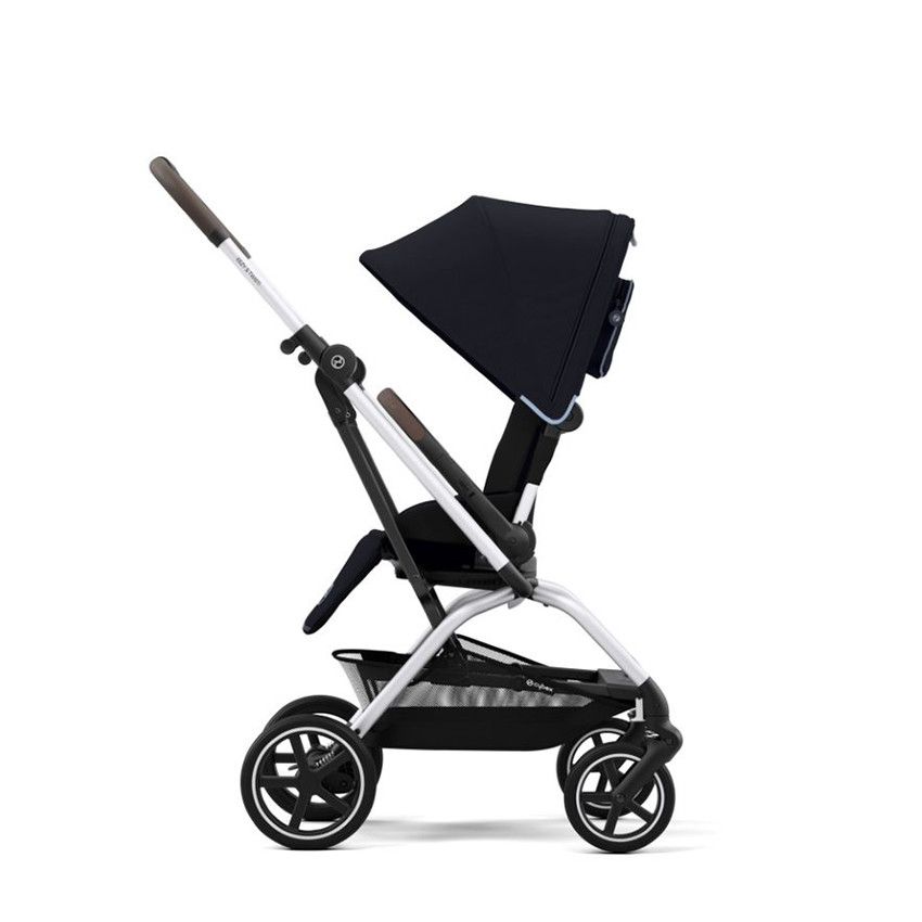 Poussette Eezy S Twist+ 2 châssis Silver - Ocean Blue - Ecru