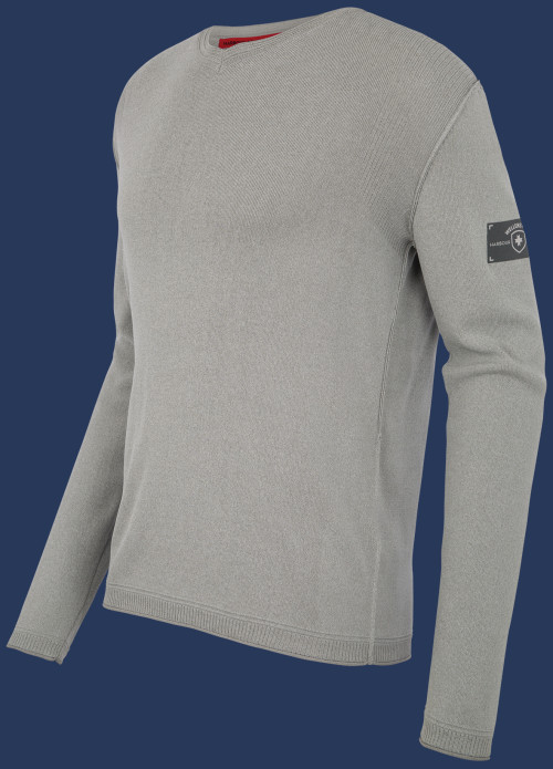 Herren Pullover 001 KoNitA, Silvergrey