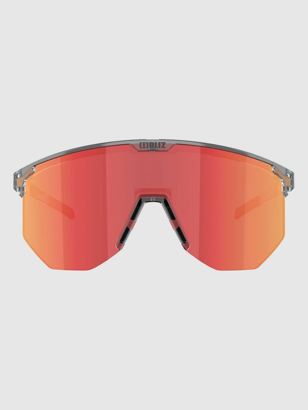 BLIZ Active Eyewear Hero Transparent Dark Grey Sunglasses brown w red multi