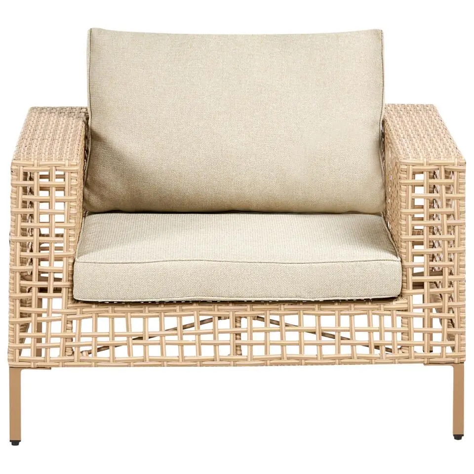CALASETTA - Loungeset 4-zits - Beige - Rechtszijdig - PE rotan