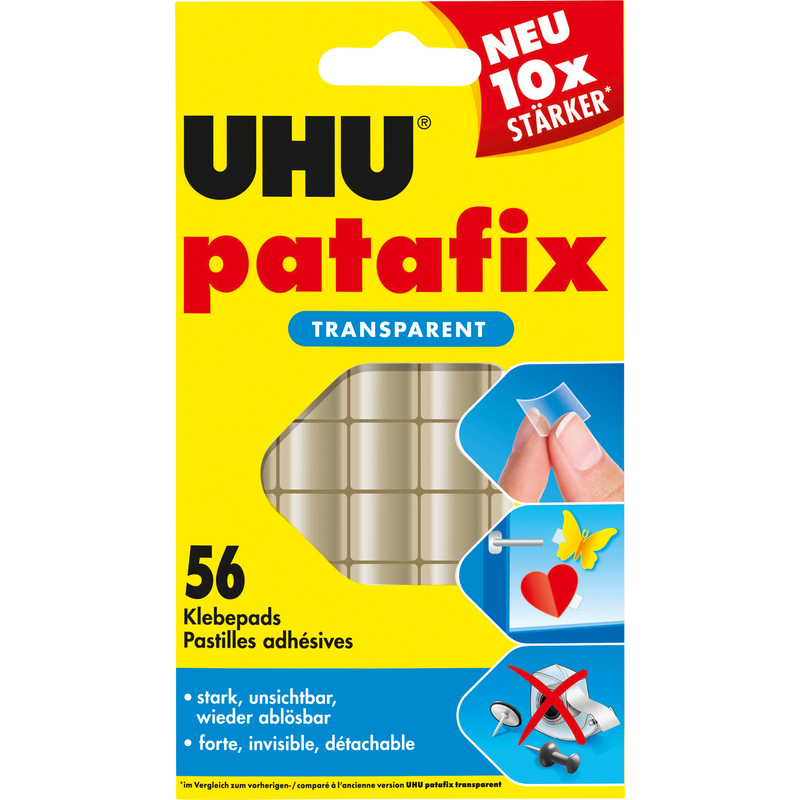 UHU doppelseitige Klebepads Patafix, 56 Stück